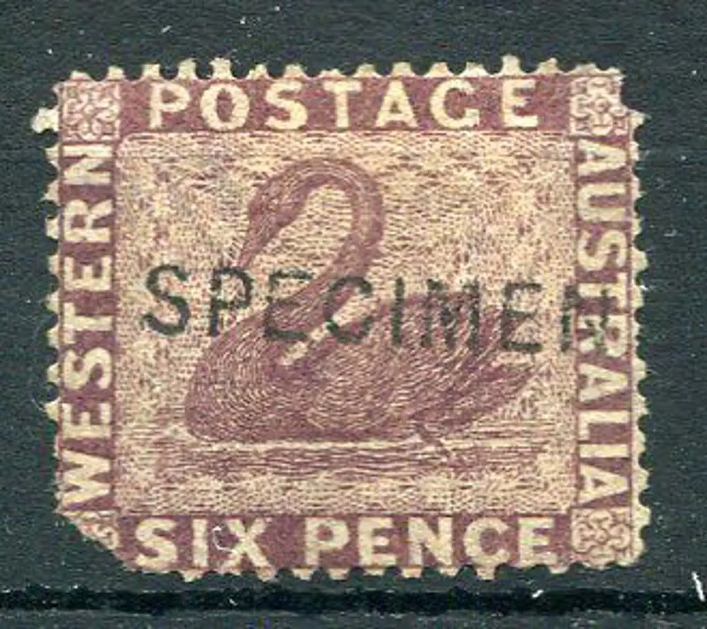 1861 6d purple-brown with swan wmk, perf 14 with ... Image 1++