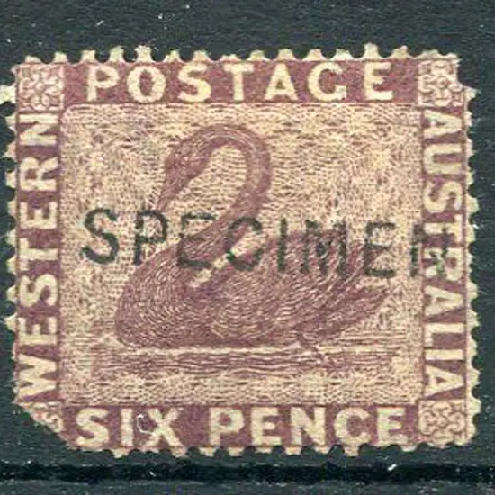 1861 6d purple-brown with swan wmk, perf 14 with ...