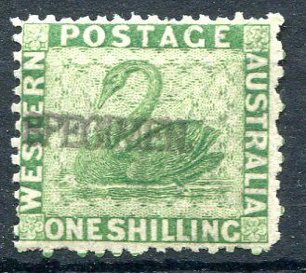1865 1/- bright green, upright Crown/CC wmk, perf ... Image 1++