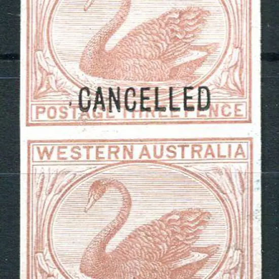 1871/73 imperforate vertical plate proof pair with ...