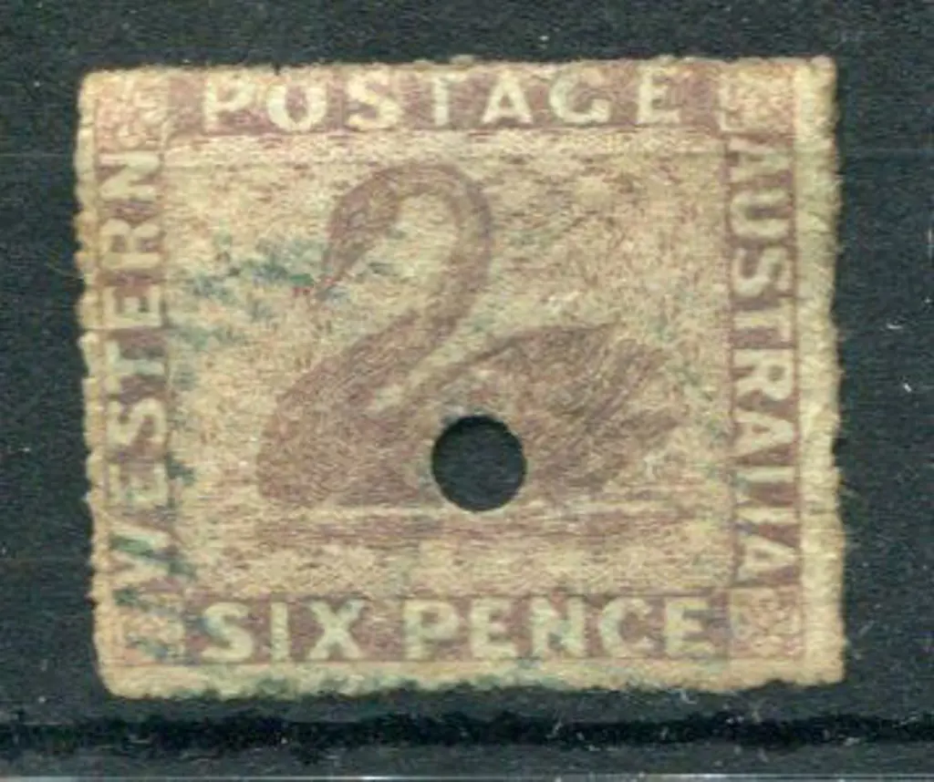 1861 6d purple/blued, perf. 14-16 with ... Image 1++