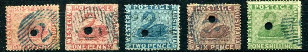 1861 1d perf. 14, 1d rough perf. 14-16, 2d blue ... Image 1++