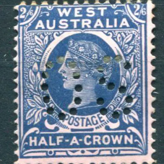 1902 2/6d deep blue/rose perfined "OS". MH with a ...