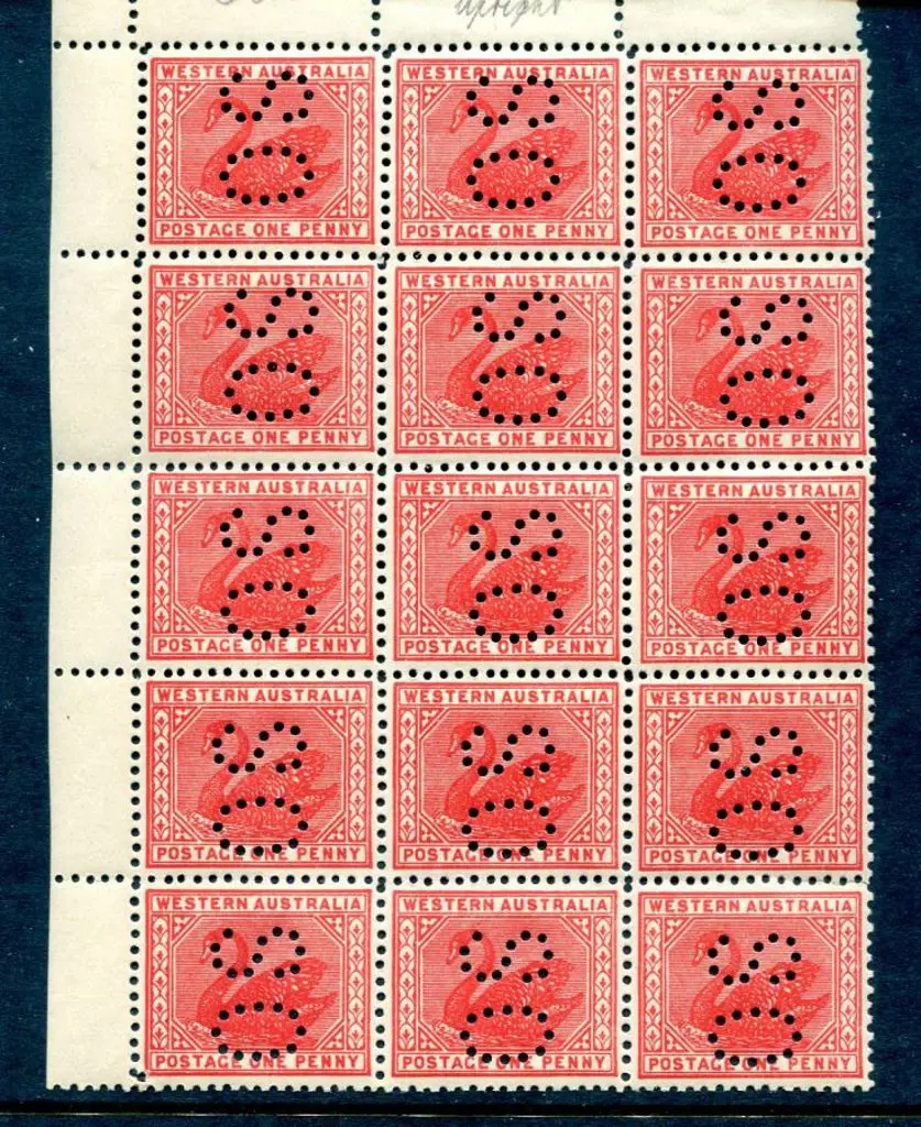 1905 1d rose-red with upright wmk perfined "OS" ... Image 1++