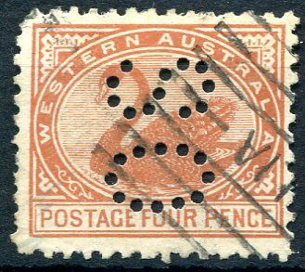 1905 4d yellow-brown, perf. 11, perfined "OS". ... Image 1++