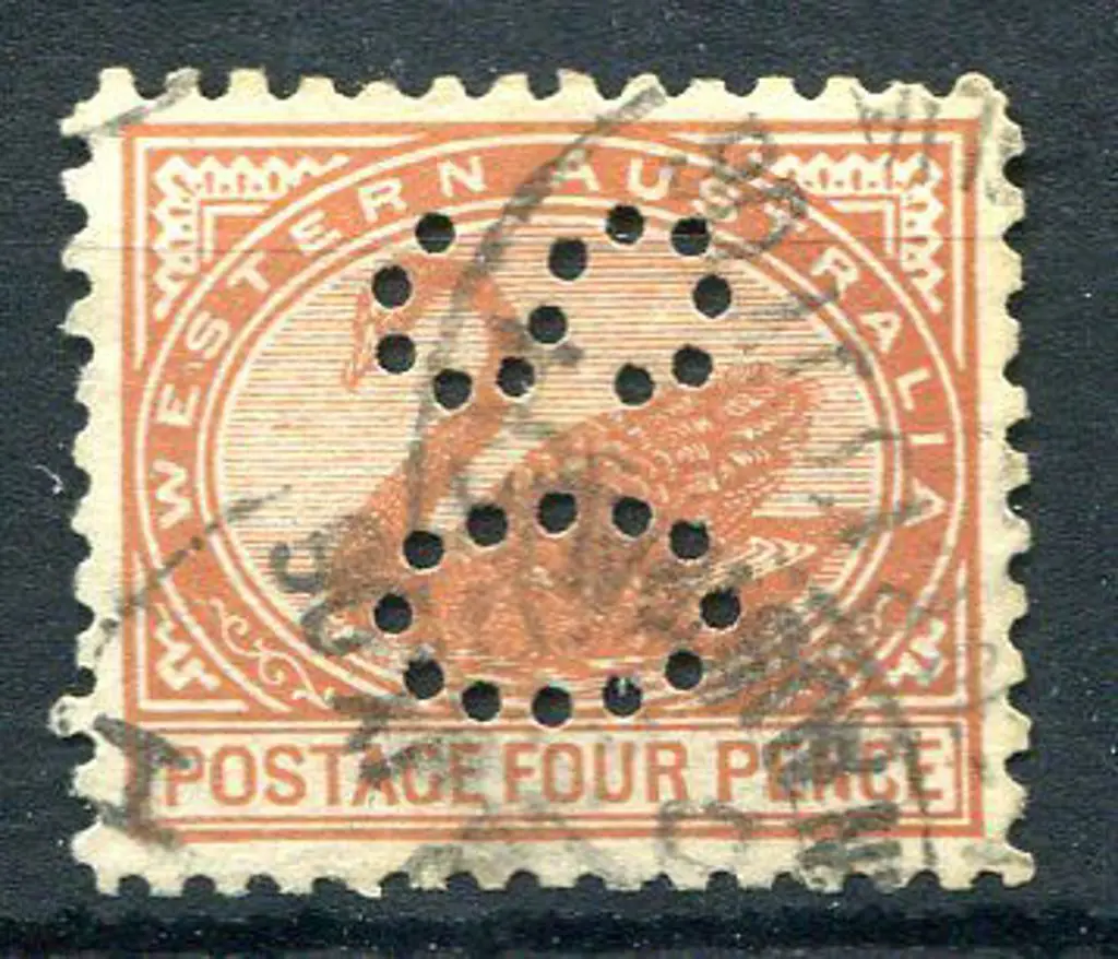 1905 4d yellow-brown, perf. 11, perfined "OS". ... Image 1++