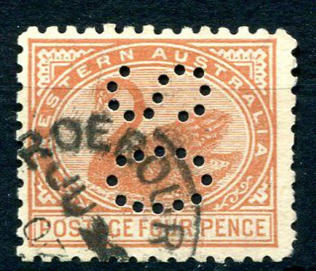 1905 4d yellow-brown, perf. 11, perfined "OS". ... Image 1++