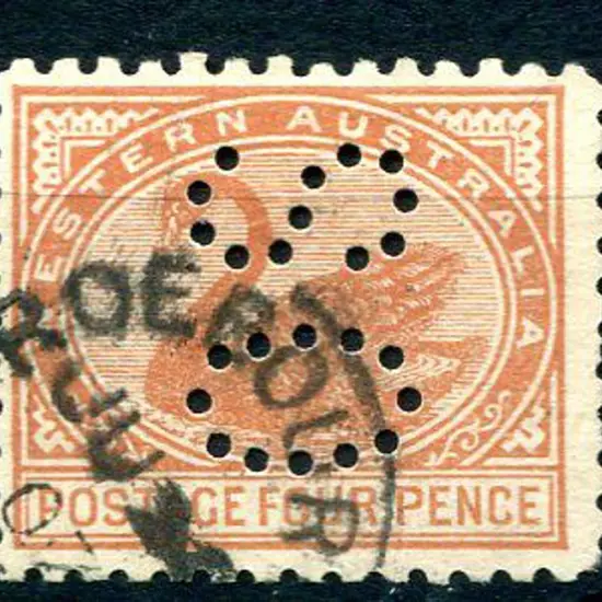 1905 4d yellow-brown, perf. 11, perfined "OS". ...