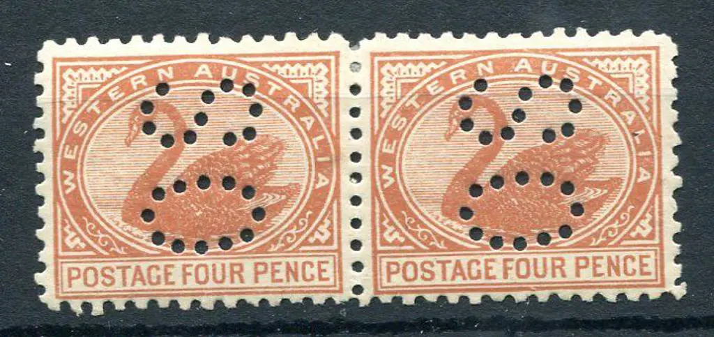 1905 4d pale chestnut, perf. 11 horiz pair ... Image 1++