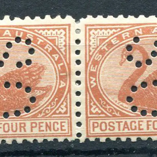 1905 4d pale chestnut, perf. 11 horiz pair ...