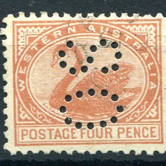1905 4d pale chestnut perfined "OS". ACSC page ...