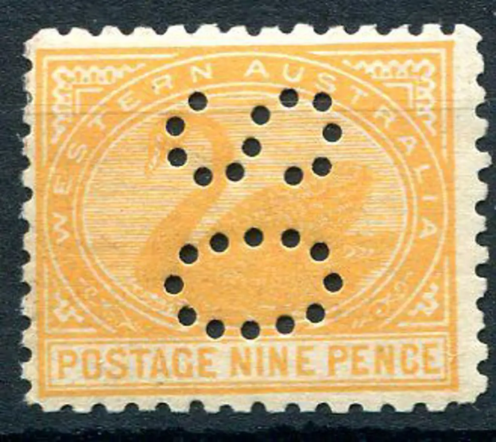 1905 9d orange, perf. 11, perfined "OS". Fresh ... Image 1++