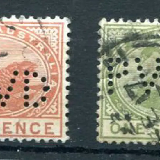 1888/93 3d pale brown "PWD" vert reading ...