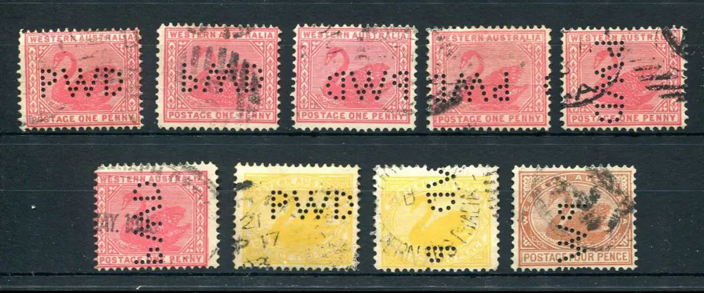 1902/11 1d carmine-rose (SG 117) in 6 different ... Image 1++