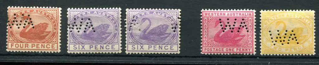 1885/99 4d chestnut with perfin at left, MUH (SG ... Image 1++