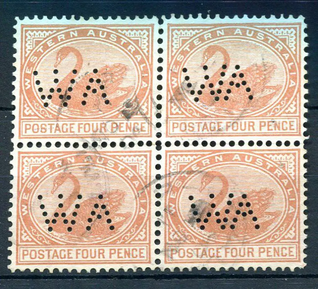 1903 4d chestnut, double lined V/Crown wmk, perf. ... Image 1++