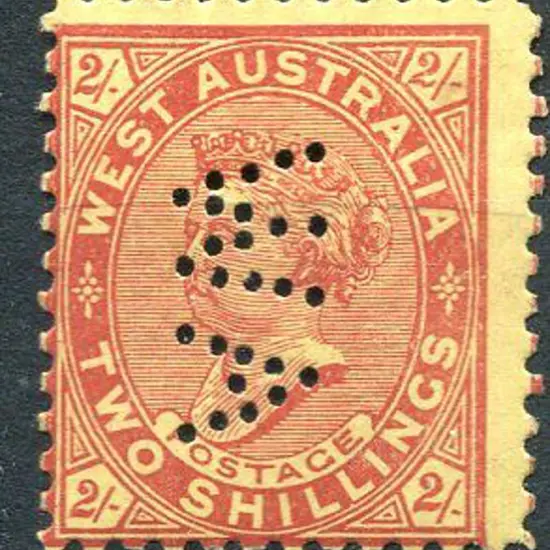 1902 2/- dark red yellow V/Crown wmk perf 11 with ...