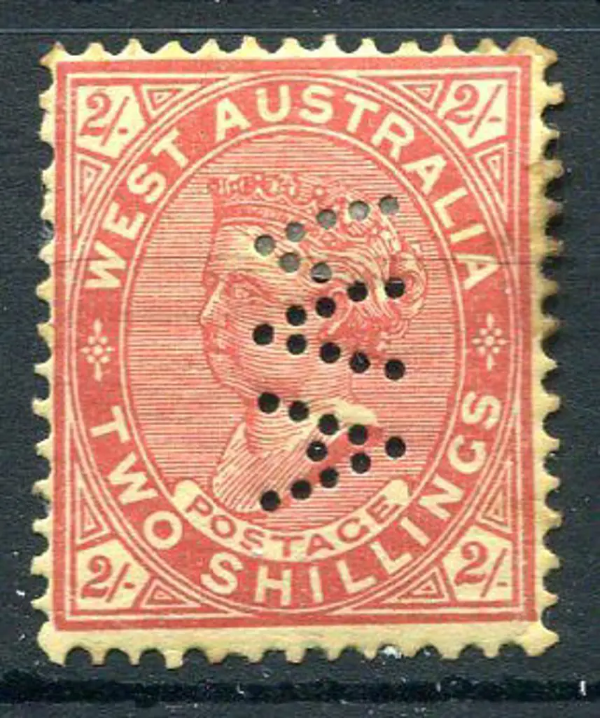 1902 2/- scarlet-red/yellow with V/Crown sideways ... Image 1++