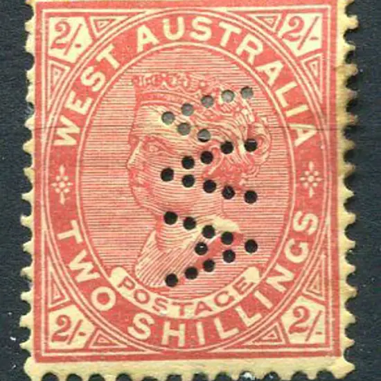 1902 2/- scarlet-red/yellow with V/Crown sideways ...