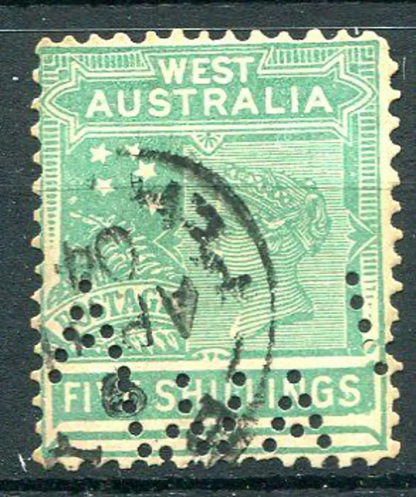 1902 5/- emerald-green, V/Crown wmk, perf. 12½. ... Image 1++