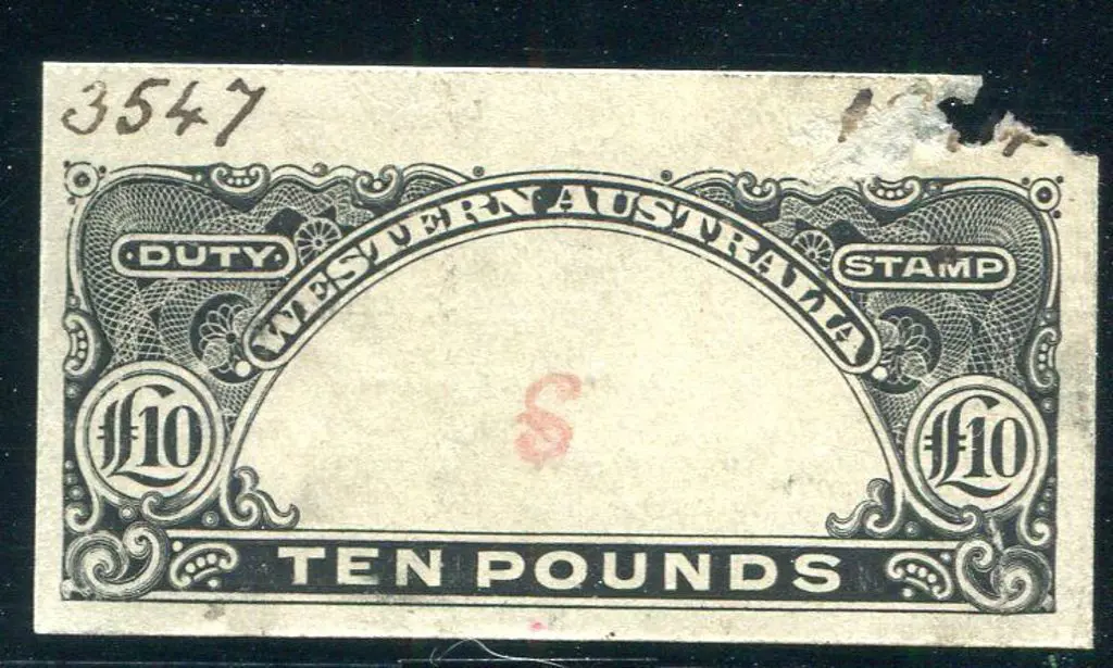 £10 "TEN POUNDS" Die proof in black. Top right ... Image 1++