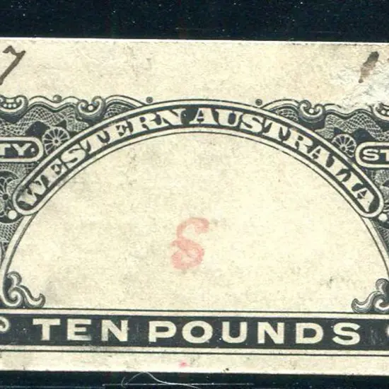 £10 "TEN POUNDS" Die proof in black. Top right ...