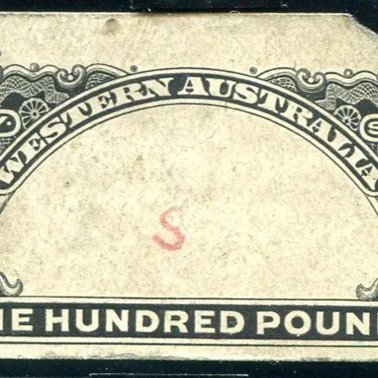 £100 "ONE HUNDRED POUNDS" Die proof in black. ...