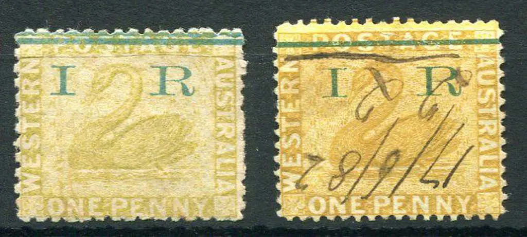 1881 "IR" ovpts on 1d ochre with Crown/CC wmk, ... Image 1++