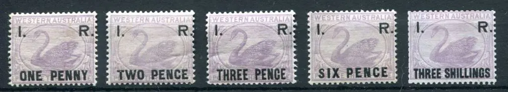 1881 3d lilac swans (unissued) ovptd "I.R." & ... Image 1++
