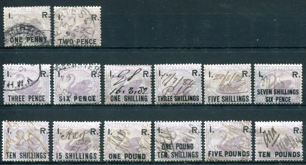 1881 3d lilac swans (unissued) ovptd "I.R." & ... Image 1++