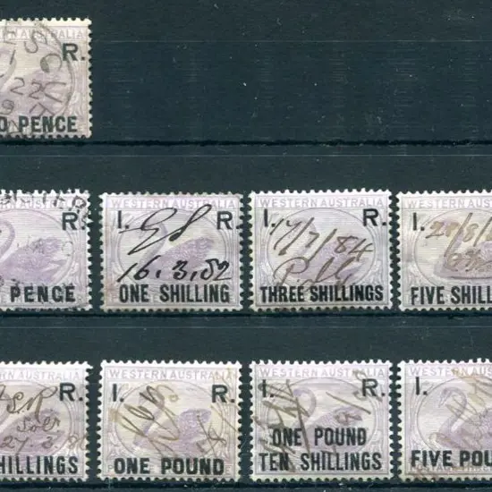 1881 3d lilac swans (unissued) ovptd "I.R." & ...