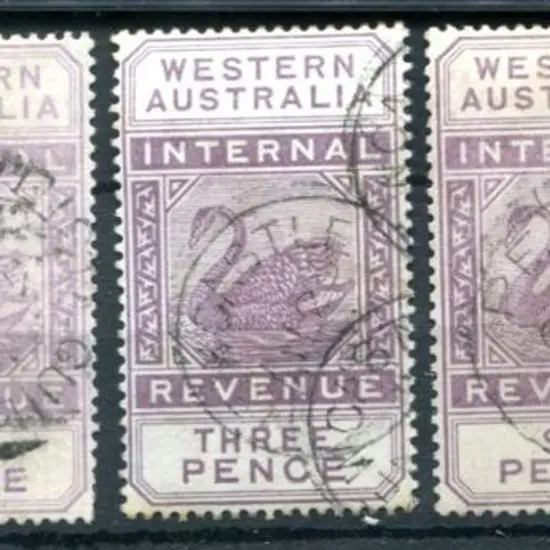 1893 1d, 2d 3d, 6d & 1/- lilac Revenues. Used ...