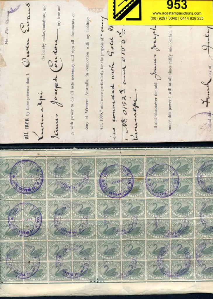 1896 (4th July) Dated Court document appearing to ... Image 1++