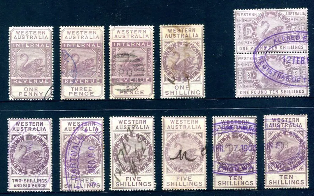 1897/1903 Internal Revenues, W crown A wmk. A ... Image 1++