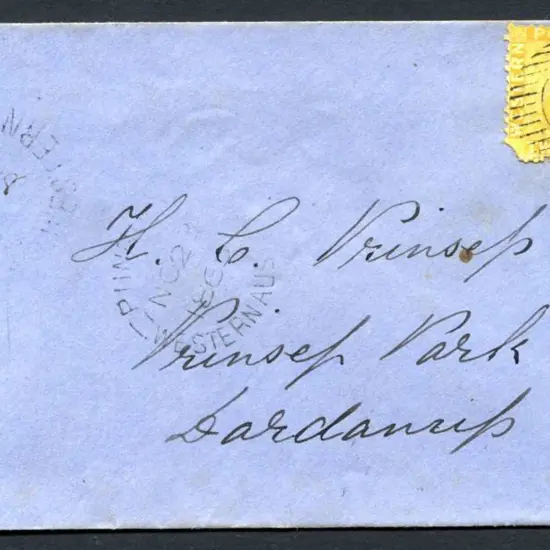1868 (22nd Nov) Proving cover tying numeral ...