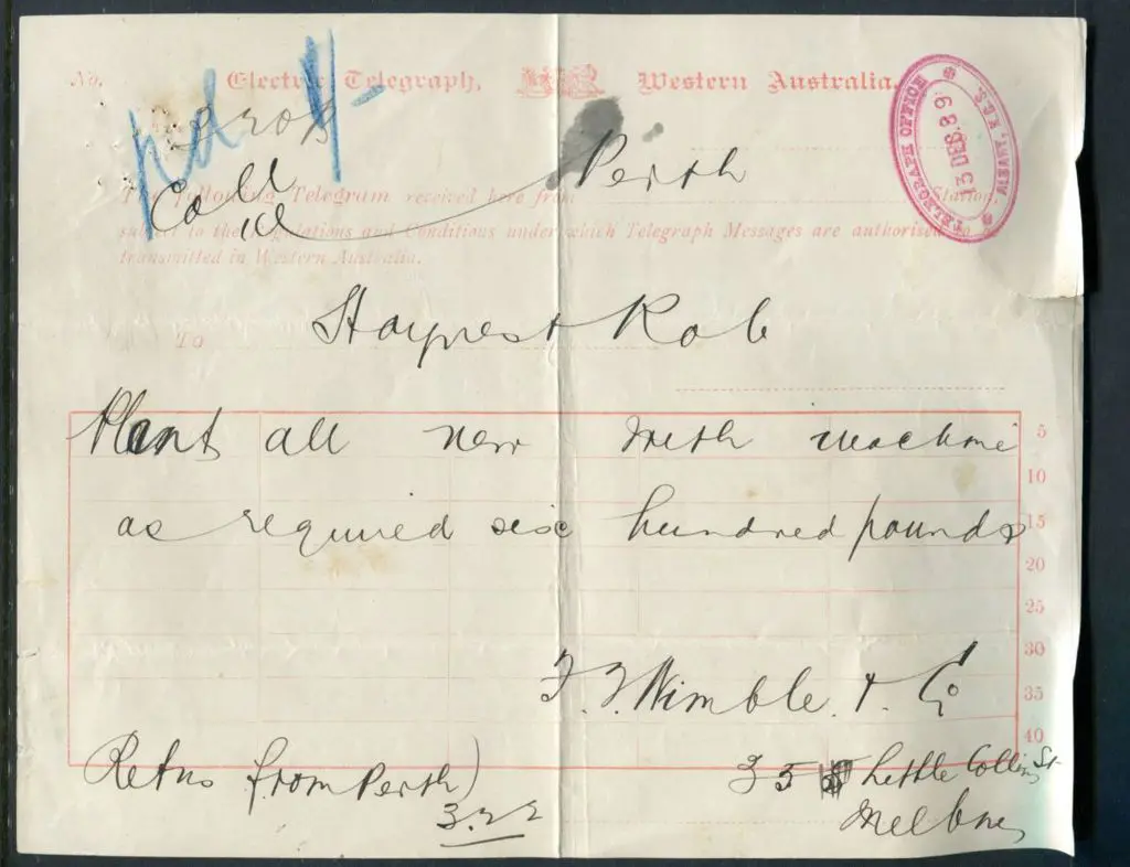 1889 (13th Dec) "Electric Telegraph, Western ... Image 1++
