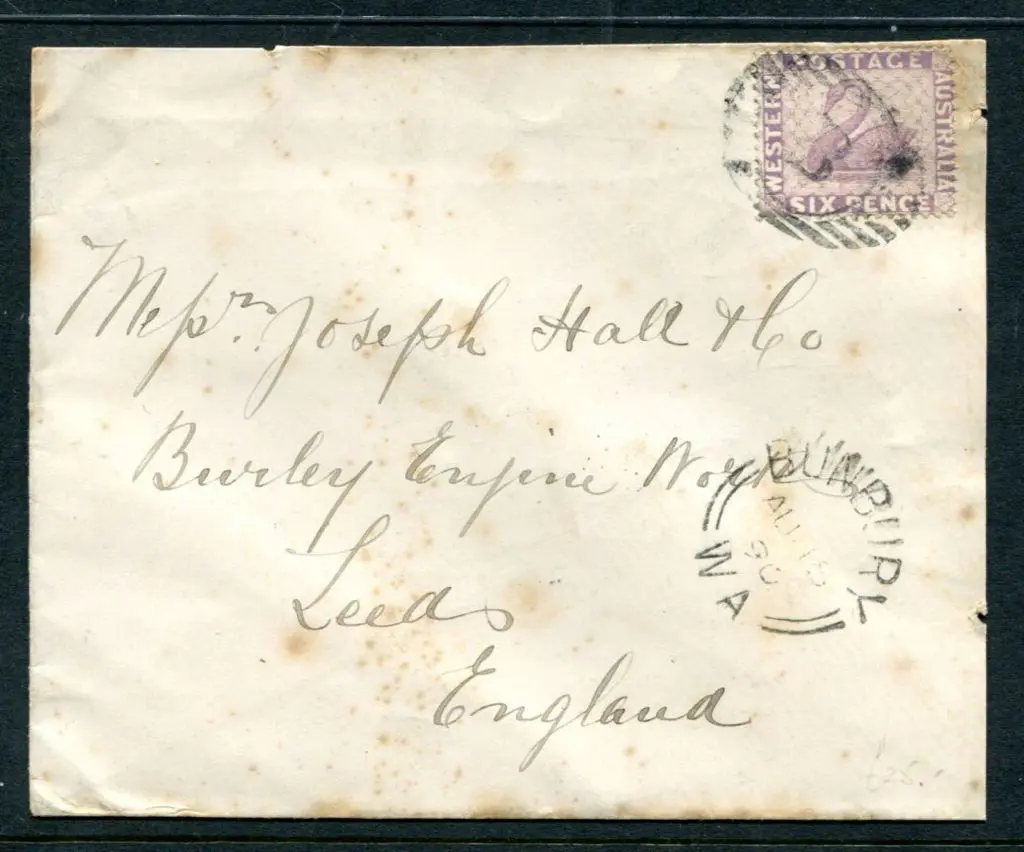 1890 (15th Aug) Proving cover to England for 11 ... Image 1++