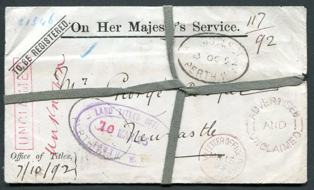 1892 (8th Oct) "On Her Majesty's Service" ... Image 1++