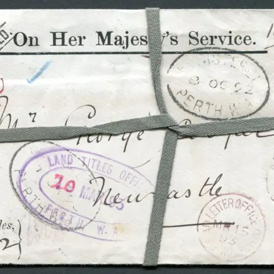 1892 (8th Oct) "On Her Majesty's Service" ...