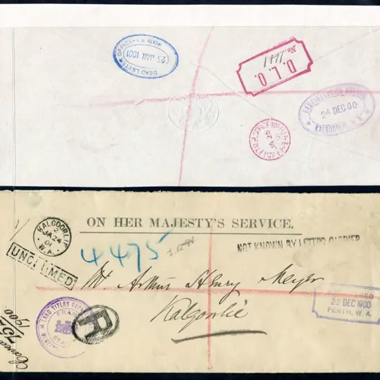 1900 (22nd Dec) OHMS Land Titles Department ...