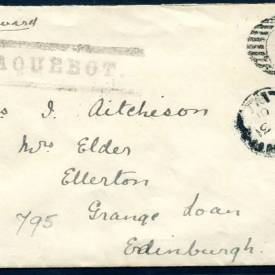 1901 (31st July) Paquebot proving cover for 11 bar ...