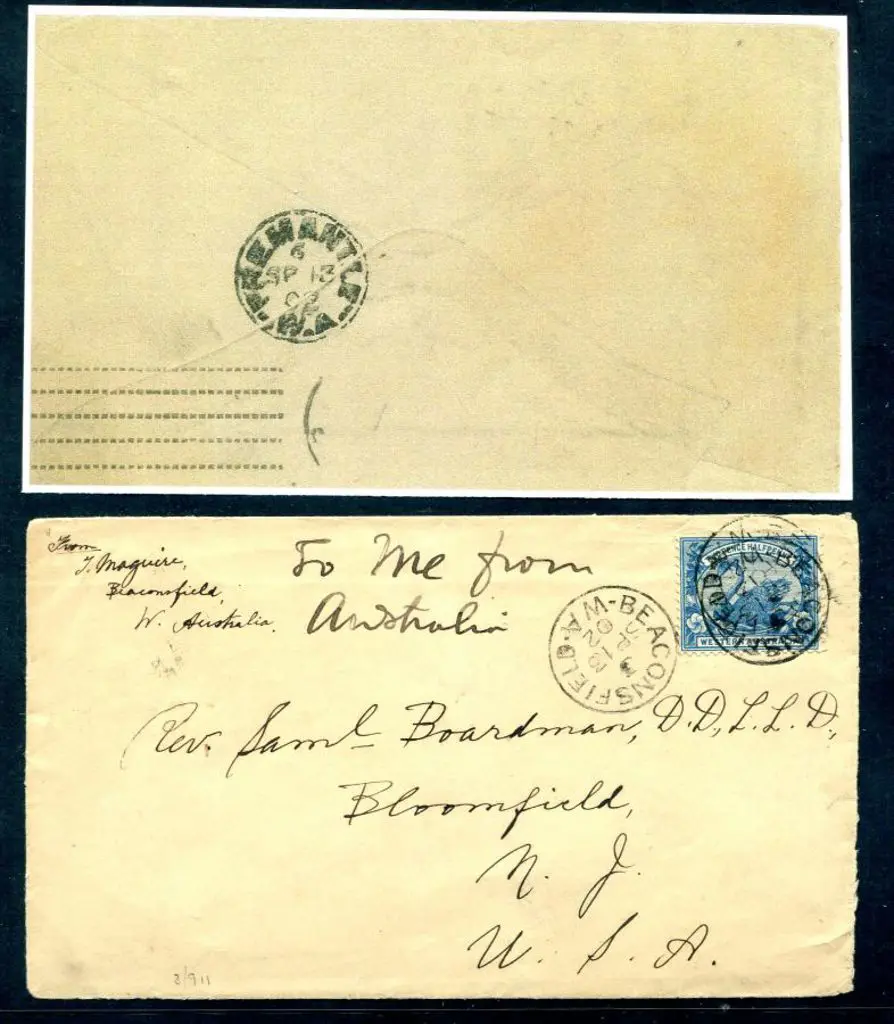 1902 (13th Sept) Cover addressed to Bloomfield, ... Image 1++