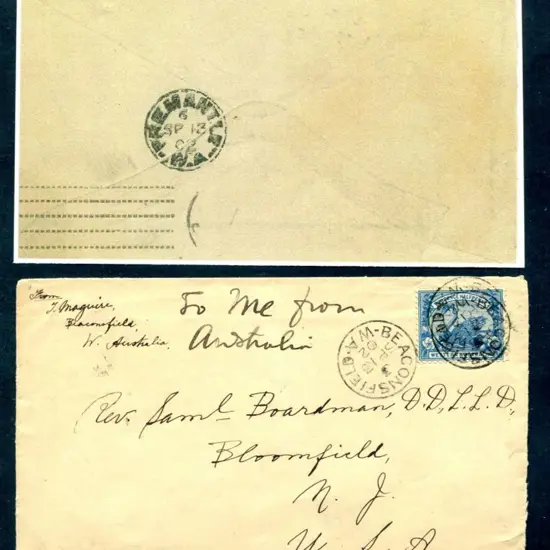 1902 (13th Sept) Cover addressed to Bloomfield, ...