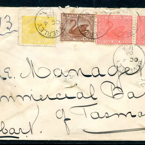 1904 (4th Oct) Registered cover from Beverley to ...