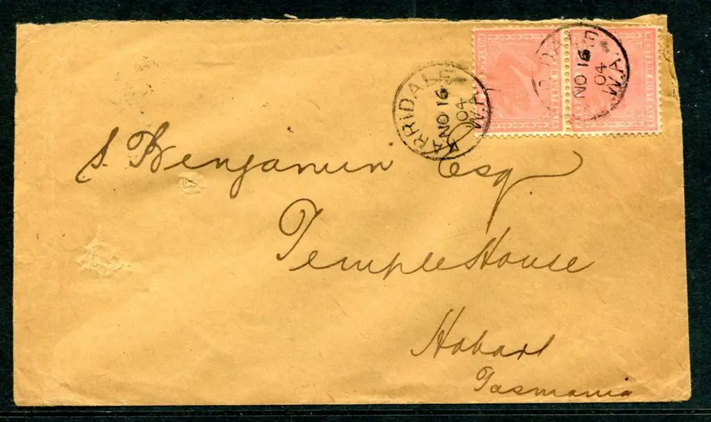 1904 (16th Nov) Karridale to Tasmania cover with ... Image 1++