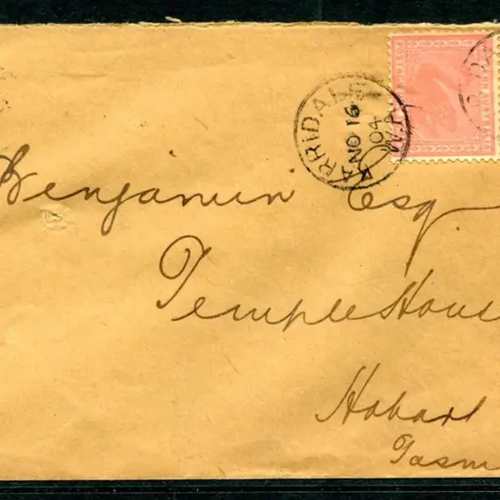 1904 (16th Nov) Karridale to Tasmania cover with ...
