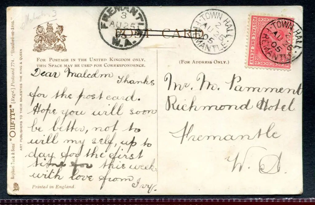 1905 (25th Aug) "The Avon… Stratford-On-Avon" ... Image 1++