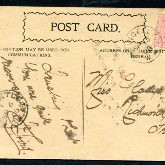 1905 (5th Sept) "The Gingalee" cartoon postcard ...