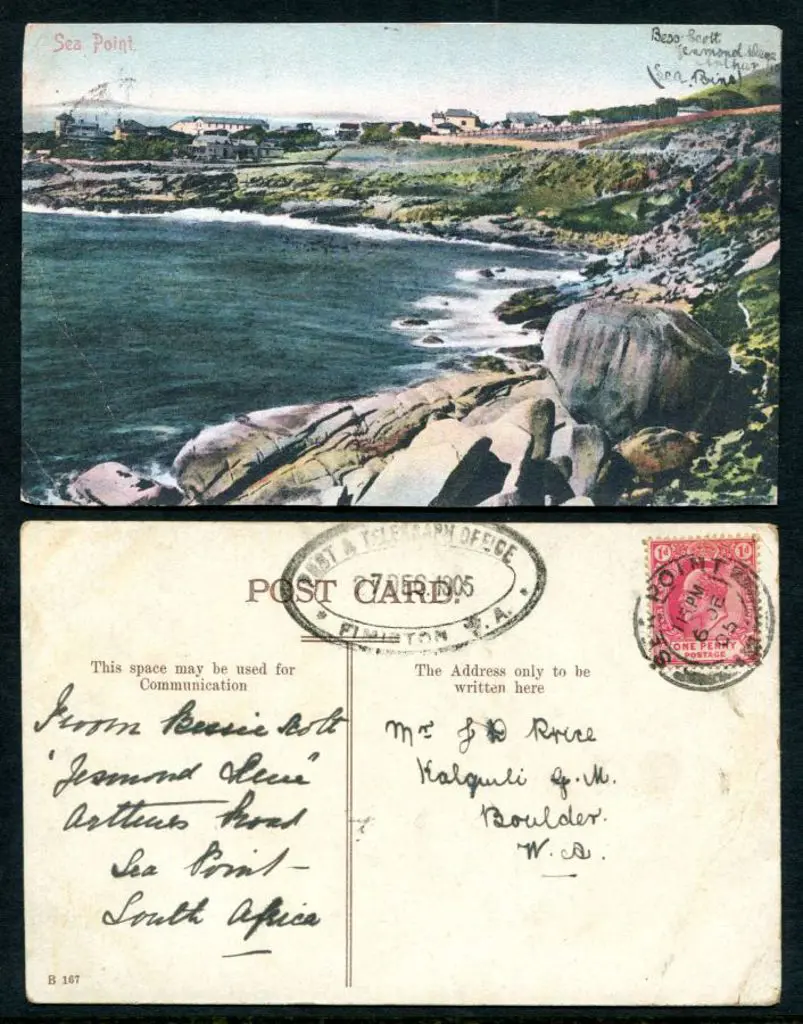 1905 (6th Dec) Incoming mail from Sea Point, Cape ... Image 1++