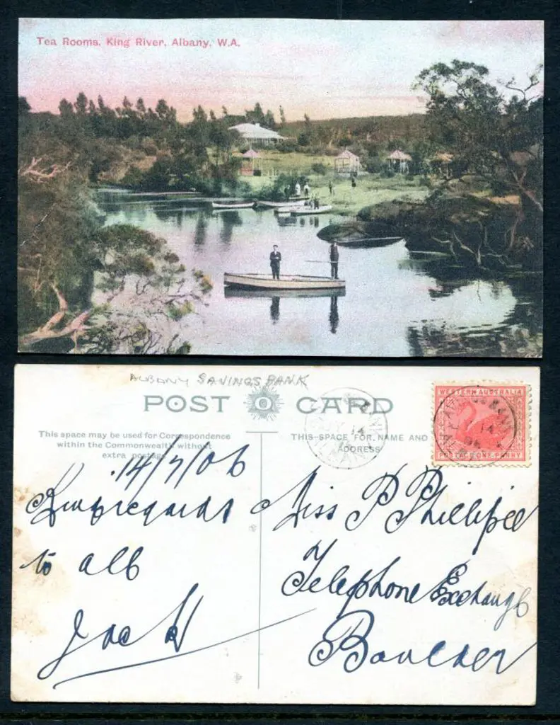 1906 (14th July) "Tea Rooms, King River, Albany ... Image 1++